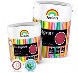  Farba lateksowa do ścian i sufitów - Beckers Designer Colour CHERRY   2,5 l